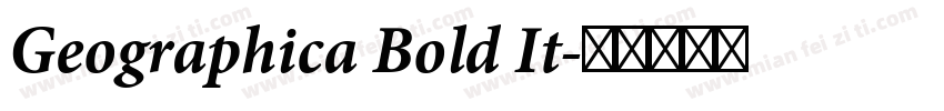 Geographica Bold It字体转换